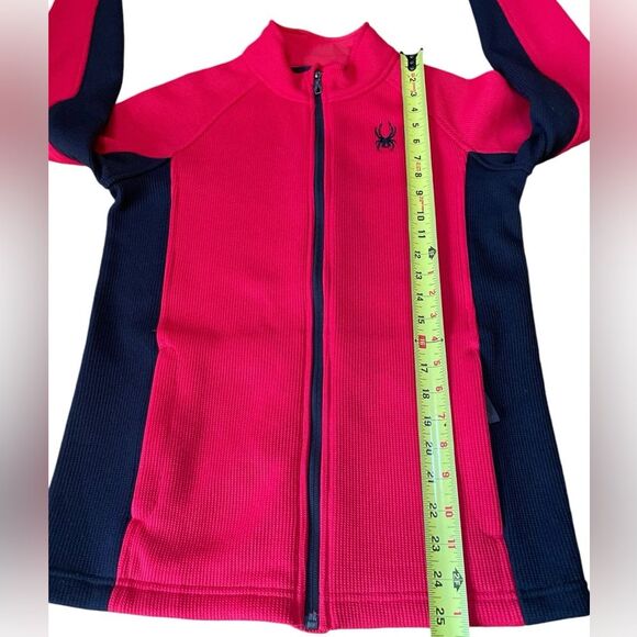 Spyder Full Zip Stryke Jacket Kids Size Large 14-16 Red and Black NWOT - Picture 10 of 11